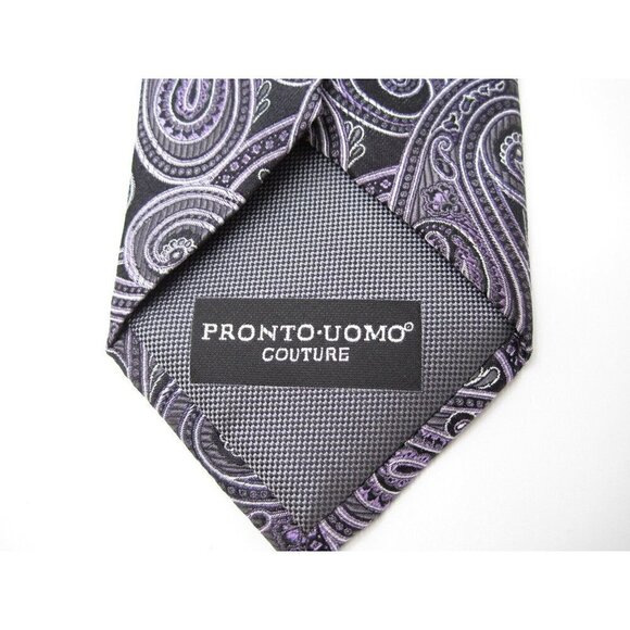New W/ Tag Pronto Uomo Couture Paisley Silk Neck Tie (T18) - Picture 3 of 6